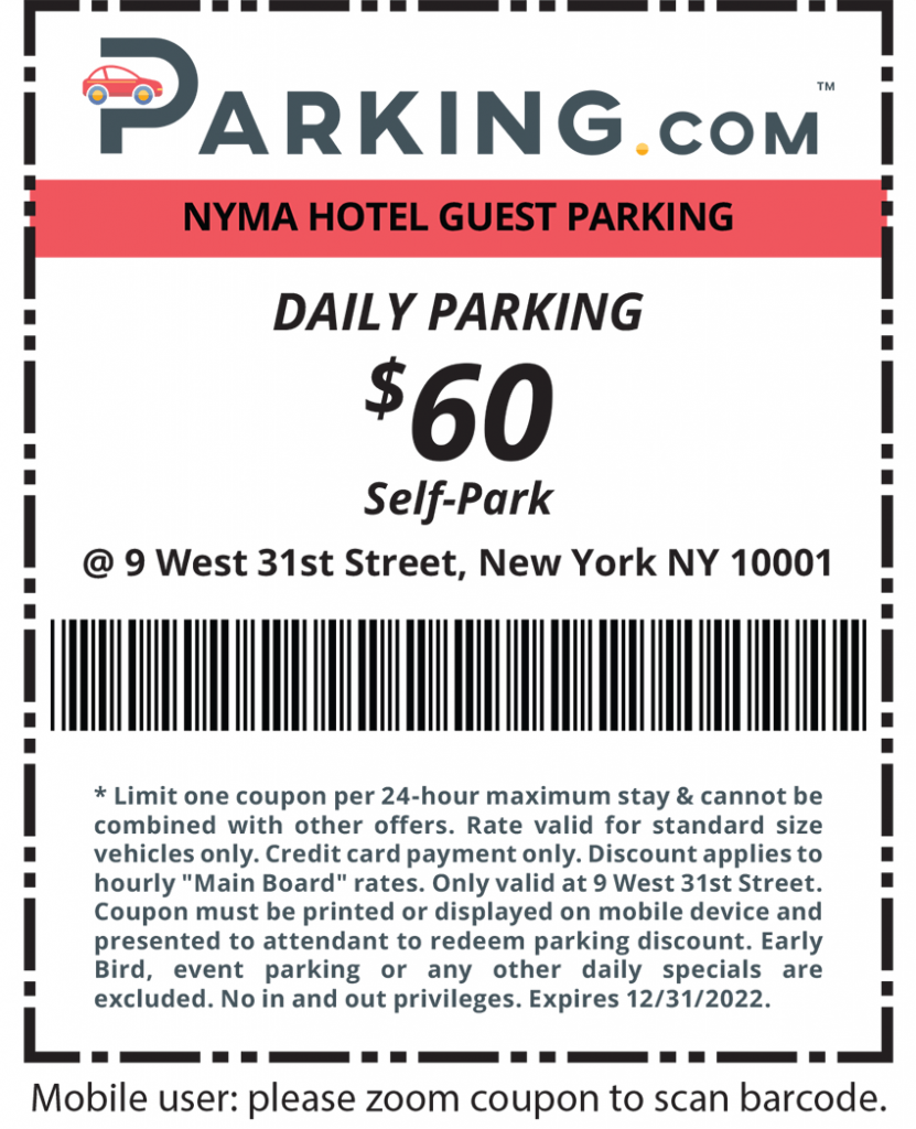 nyma parking program coupon